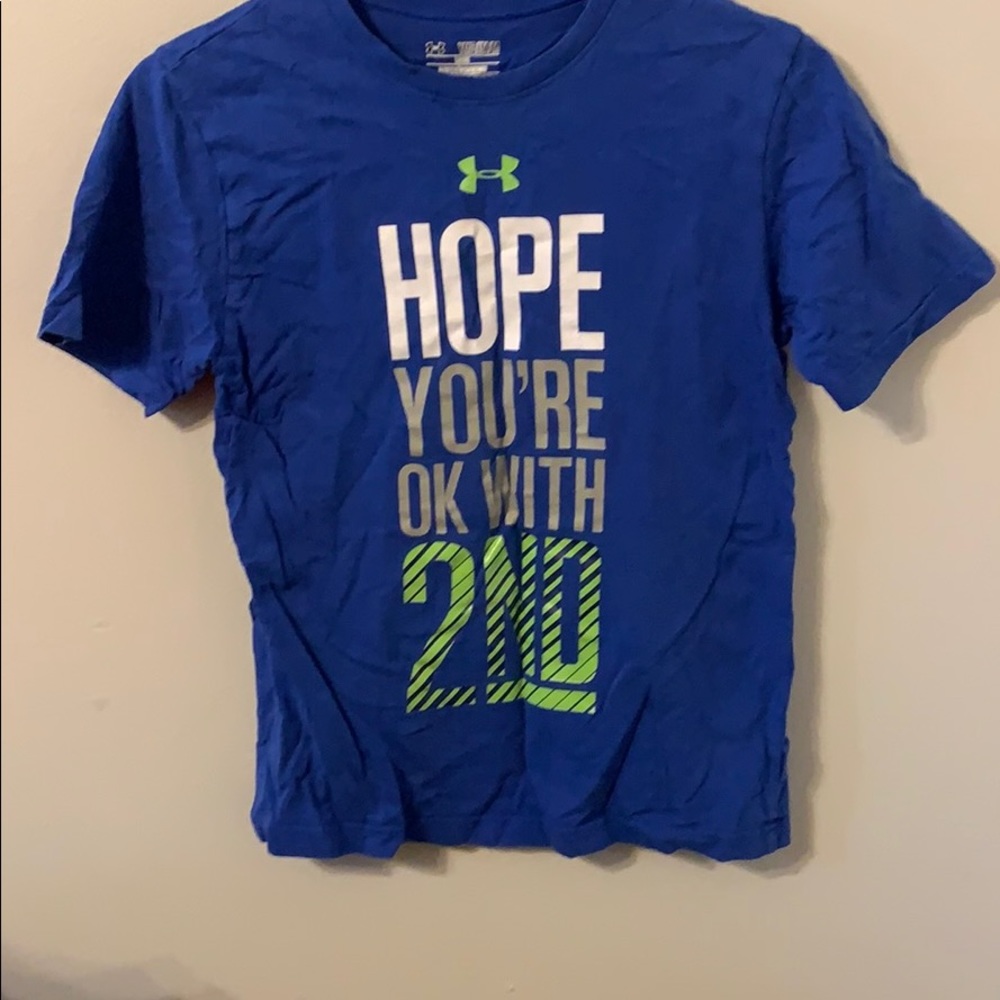 Hope you’re ok with 2 nd Under Armour shirt